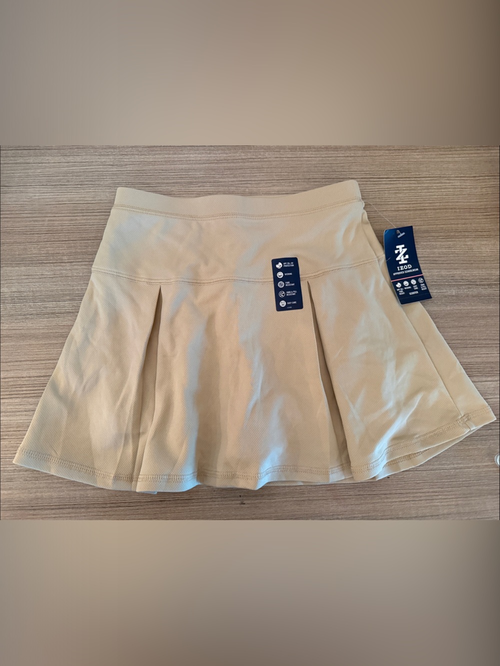 Izod Girls Khaki Pleated Skort